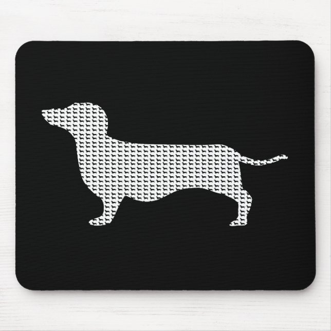 Dachshund Silhouette From Many Mouse Pad (Front)