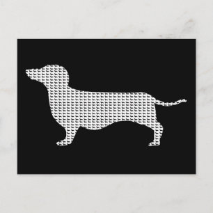 Dachshund Silhouette From Many Postcard