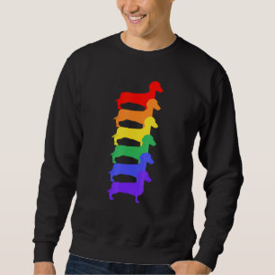 Dachshund Silhouette Modern Outline Tolerance Dive Sweatshirt