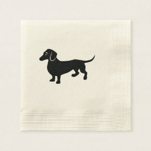Dachshund Silhouette Napkin