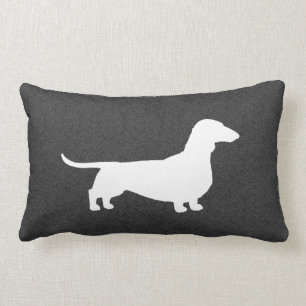 Dachshund Silhouette - Short Haired Wiener Dog Lumbar Cushion