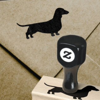Dachshund Silhouette | Smooth Coated Wiener Dog Rubber Stamp