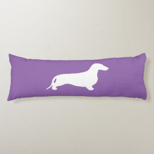 Dachshund silhouette white + your ideas body cushion