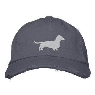 Dachshund Silhouette Wiener Dog Cute Pet Dachsie Embroidered Hat