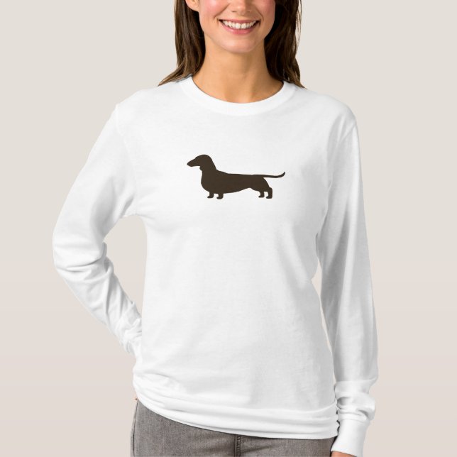 Dachshund Silhouette | Wiener Dog | Weenie Dog T-Shirt (Front)