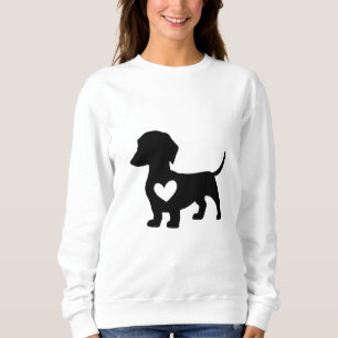 Dachshund Silhouette with Heart Sweatshirt