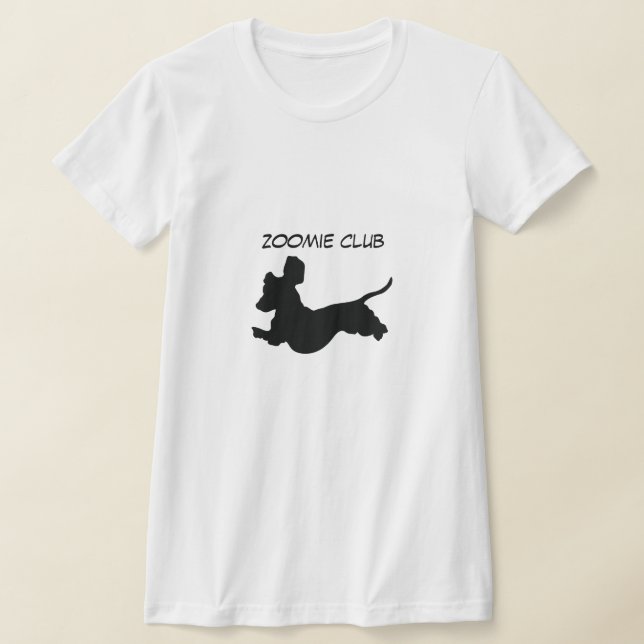 Dachshund Silhouette Zoomie Shirt (Laydown)