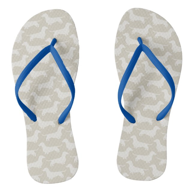 Dachshund Silhouettes Pattern Jandals (Footbed)