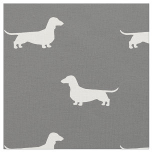 Dachshund Silhouettes Pattern   Wiener Dog Lover's Fabric