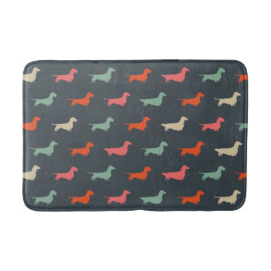 Dachshund Silhouettes Wiener Dog Lover's Bath Mat