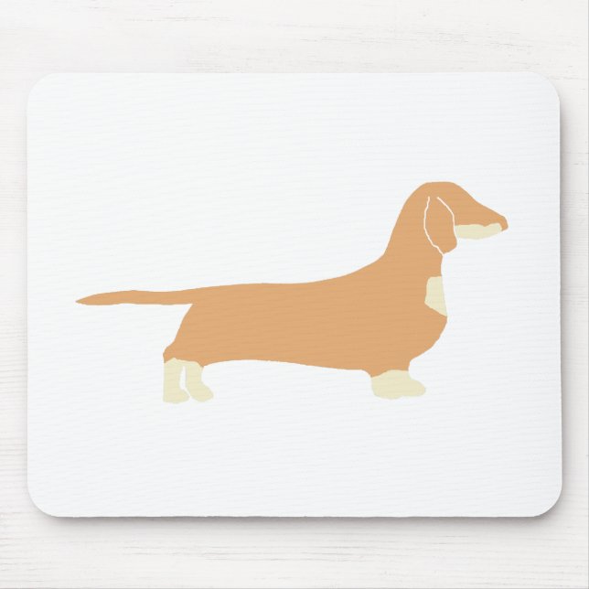 dachshund silo fawn and cream mouse pad (Front)