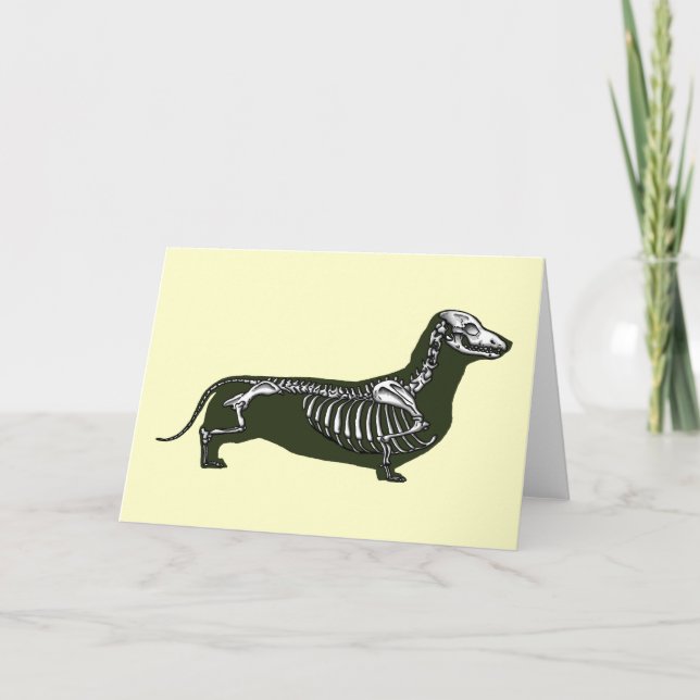 dachshund skeleton card (Front)