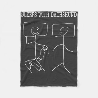 Dachshund Sleep With Dachshunds Fleece Blanket