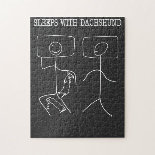 Dachshund Sleep With Dachshunds Jigsaw Puzzle