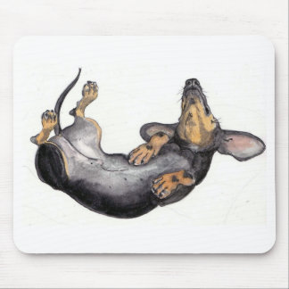 dachshund sleeping mouse pad
