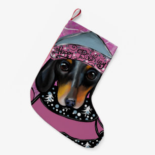 DACHSHUND  SMALL CHRISTMAS STOCKING