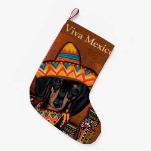 Dachshund small christmas stocking