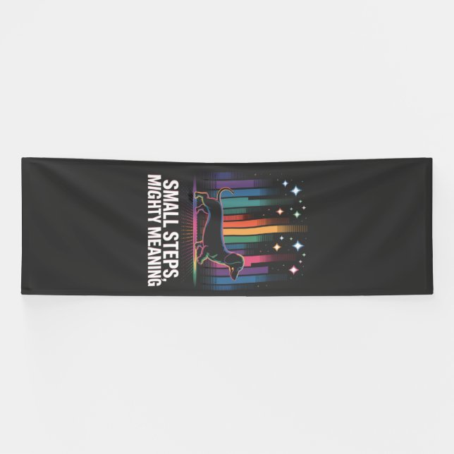 Dachshund Small Steps, Mighty Meaning Banner (Horizontal)