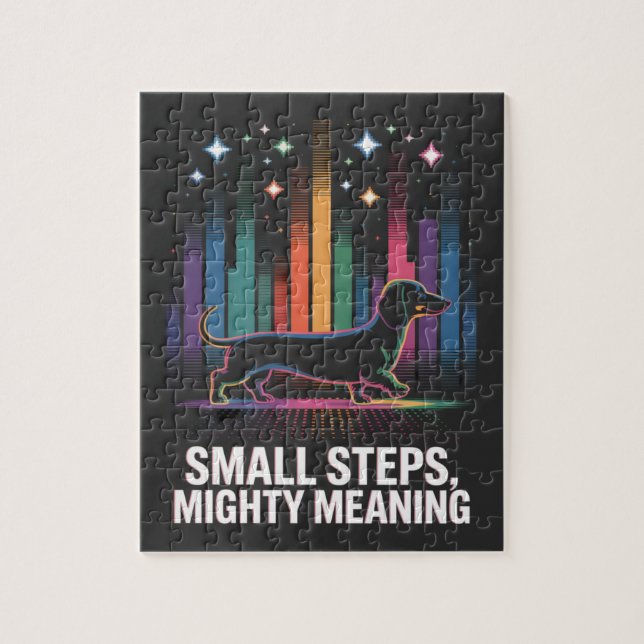 Dachshund Small Steps, Mighty Meaning Jigsaw Puzzle (Vertical)