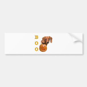 Dachshund (smooth) Boo Bumper Sticker