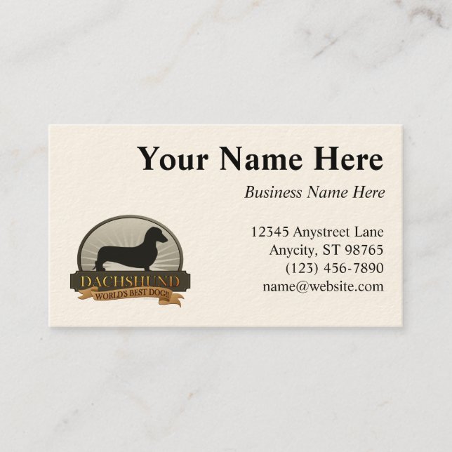 Dachshund [Smooth] Business Card (Front)
