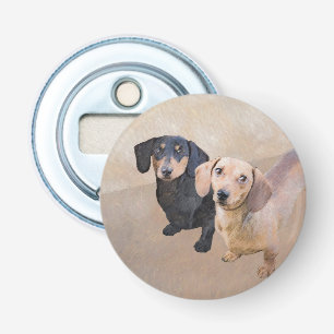 Dachshund (Smooth) Painting - Original Dog Art Bottle Opener