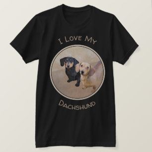 Dachshund (Smooth) Painting - Original Dog Art T-Shirt