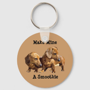 Dachshund Smoothies Keychain