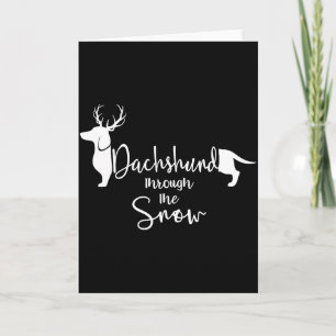 Dachshund Snow Cute Wiener Weiner Dog Owner Christ Card