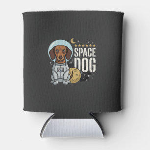 Dachshund Space Dog Astronaut Vector Can Cooler