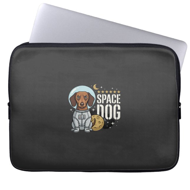 Dachshund Space Dog Astronaut Vector Laptop Sleeve (Front)