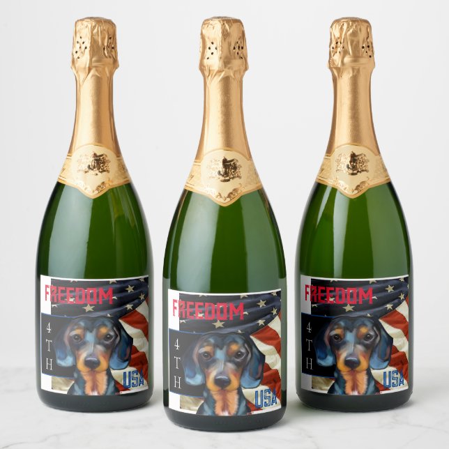 Dachshund      sparkling wine label (Bottles)