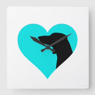 Dachshund     square wall clock