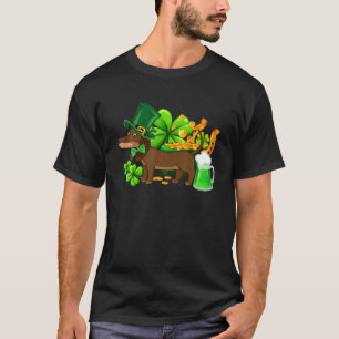Dachshund St Patrick's Day Irish Clover Gifts Dog T-Shirt