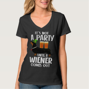 Dachshund St Patricks Day Not Party Until Wiener C T-Shirt