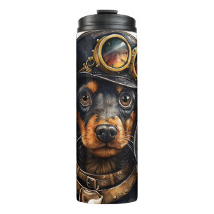 Dachshund Steampunk Dog Thermal Tumbler
