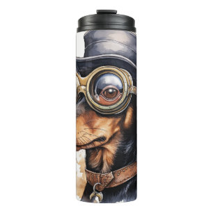 Dachshund Steampunk Dog Thermal Tumbler