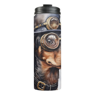 Dachshund Steampunk Dog Thermal Tumbler