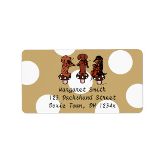 Dachshund String Trio Address Labels