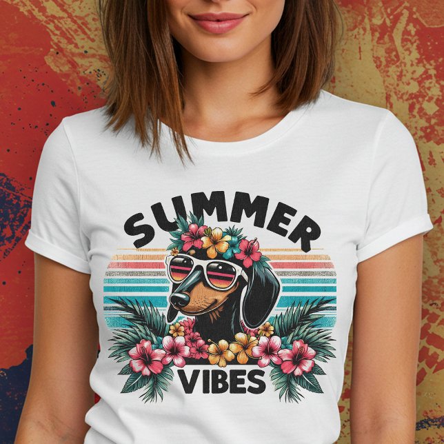 Dachshund Summer Vibes T-Shirt (Creator Uploaded)