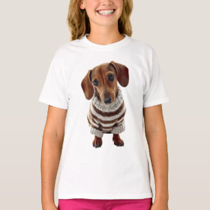 Dachshund Sweater Illustration Kids