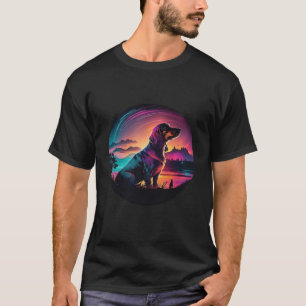 Dachshund Synthwave 80s Retrowave Aesthetic  1 T-Shirt