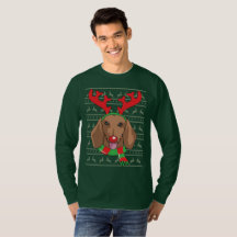 dachshund T-Shirt Funny Reindeer Christmas Gift Sh