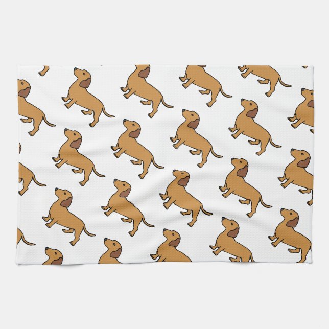 Dachshund Tea Towel (Horizontal)