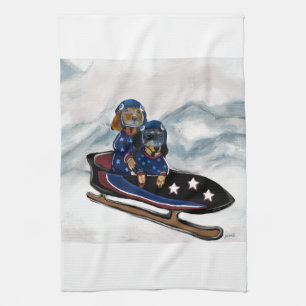 DACHSHUND  TEA TOWEL