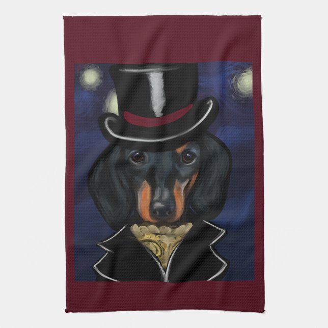 DACHSHUND        TEA TOWEL (Vertical)