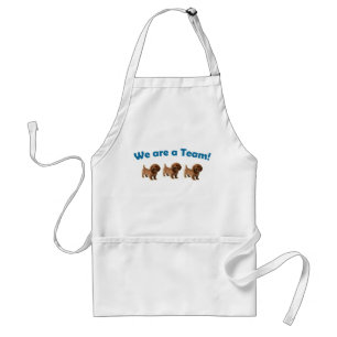 Dachshund Team Apron (Blue)