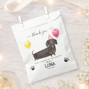 Dachshund Thank You Dog Treat Party Favour Bags