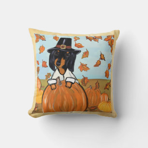 Dachshund Thanksgiving Cushion