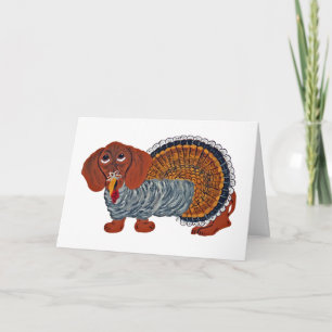 Dachshund Thanksgiving Turkey Invitation
